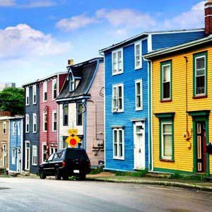 newfoundland colourful houses